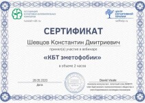 Диплом / сертификат №118 — Шевцов Константин Дмитриевич