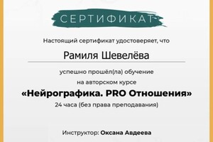 Диплом / сертификат №12 — Шевелёва Рамиля Махсумовна