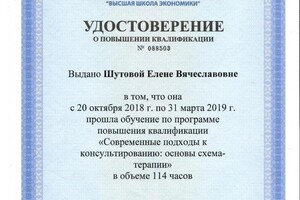 Диплом / сертификат №3 — Шутова Елена Вячеславовна