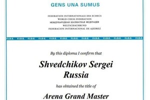 Диплом / сертификат №3 — Шведчиков Сергей Александрович