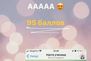 Точка А - 68 баллов; Результат за 9 месяцев работы, занимались 3 раза в неделю по 90 минут. — Симахина София Васильевна