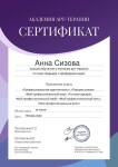 Диплом / сертификат №19 — Сизова Анна Владимировна