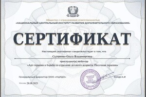 Диплом / сертификат №1 — Скляренко Ольга Владимировна