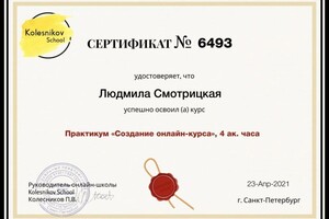 Сертификат участник практикума \