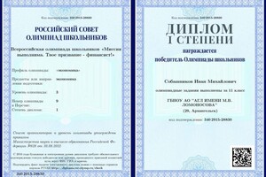 Диплом / сертификат №5 — Собашников Иван Михайлович