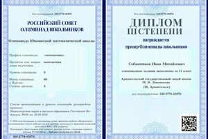 Диплом / сертификат №6 — Собашников Иван Михайлович