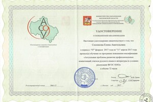 курсы ФГОС — Сосенкова Елена Анатольевна