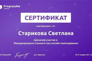 Диплом / сертификат №2 — Старикова Светлана Владимировна