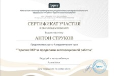 Диплом / сертификат №11 — Струков Антон Андреевич