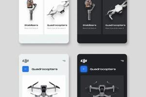 Мобильная версия сайта для компании DJI — Сухопарова Александра Сергеевна