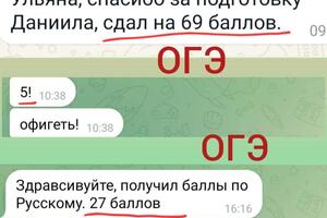 Результаты учеников на ОГЭ и ЕГЭ по русскому языку — Сурьянинова Ульяна Александровна