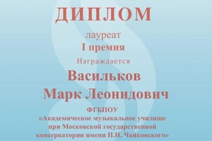 Диплом / сертификат №11 — Васильков Марк Леонидович