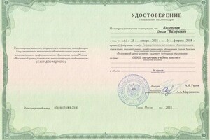 Диплом / сертификат №747 — Виленская Ольга Валерьевна