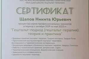 Диплом / сертификат №1 — Щапов Никита Юрьевич