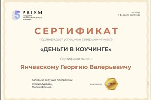 Диплом / сертификат №5 — Янчевский Георгий Валерьевич