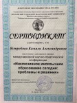 Выступление на международной конференции 2016 год — Ястребова Камиля Александровна