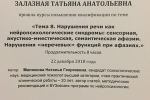 Курсы повышения квалификации — Залазная Татьяна Анатольевна