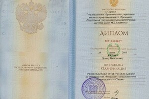 Диплом Мордовского государственного педагогического института им. М.Е. Евсевьева — Журов Денис Васильевич