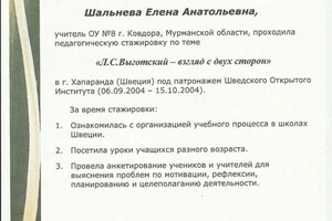 Диплом / сертификат №45 — Шальнева Елена Анатольевна