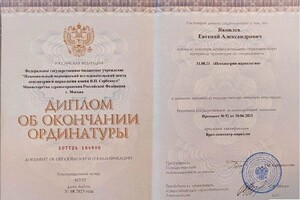 Яковлев Евгений Александрович — Диплом / сертификат №1