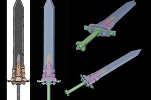 Моделирование меча по концепту для текстурирования — Артамонов Алексей Сергеевич