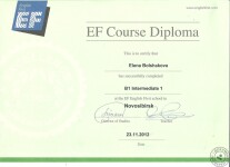 Course Diploma B1-1 — Большакова Елена Александровна