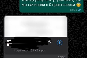 Результат ученика с 0 до В1 за полтора года работы — Голобокова Анастасия Вячеславовна