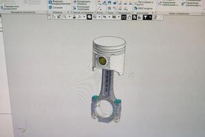 Снимали с настоящего поршня размеры и делали 3д модель. — Гоман Алексей Анатольевич