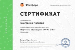 Диплом / сертификат №3 — Иванова Екатерина Ильинична