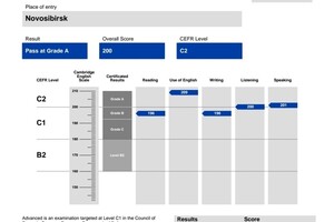 Международный экзамен Cambridge Assessment English: Advanced, подтверждающий уровень знания языка C2 — Кривченкова Юлия Сергеевна