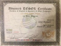 Advanced TESOL Certificate — Мамаев Ильдар Рафаэльевич