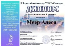 Диплом / сертификат №2 — Меер Алеся Игоревна