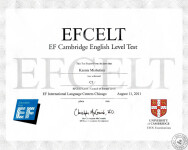 Сертификат EFCELT USA, C1 (2011 г.). — Мишутина Ксения Евгеньевна