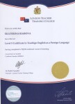 TEFL, Лондонский диплом преподавателя — Рябова Екатерина Олеговна