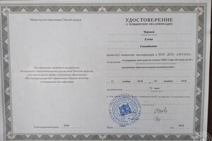 Ежегодно повышается квалификация педагога — Черкиза Елена Геннадьевна