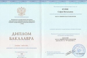 Диплом / сертификат №5 — Кулик София Витальевна