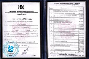 Диплом / сертификат №5 — Мазурина Диана Евгеньевна