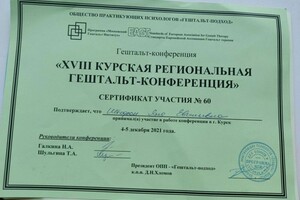 Диплом / сертификат №4 — Штефан Яна Евгеньевна
