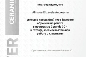 Диплом / сертификат №7 — Алимова Елизавета Андреевна