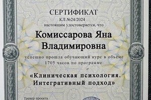 Диплом / сертификат №1 — Никитина Яна Владимировна