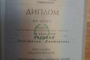 Диплом / сертификат №2 — Бурова Анастасия Викторовна