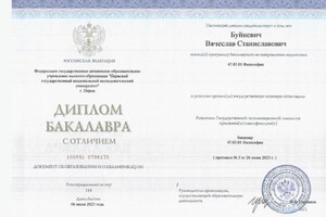 Диплом / сертификат №1 — Буйневич Вячеслав Станиславович