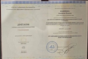 Диплом / сертификат №1 — Фадейкина Анастасия Игоревна