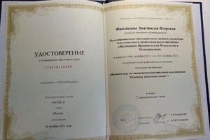 Диплом / сертификат №3 — Фадейкина Анастасия Игоревна