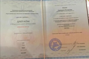Диплом / сертификат №47 — Ильина Екатерина Валерьевна
