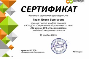 Участие в работе семинара в ЧОУ ДПО \