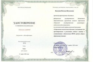 Диплом / сертификат №9 — Васькина Наталья Витальевна