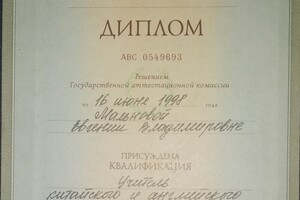диплом — Мальнова Евгения Владимировна