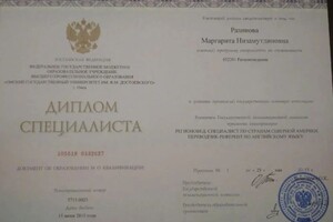 Диплом / сертификат №1 — Разинова Маргарита