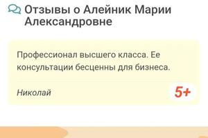 Консультация по выстраиванию стратегии работы с персоналом для CEO. — Алейник Мария Александровна